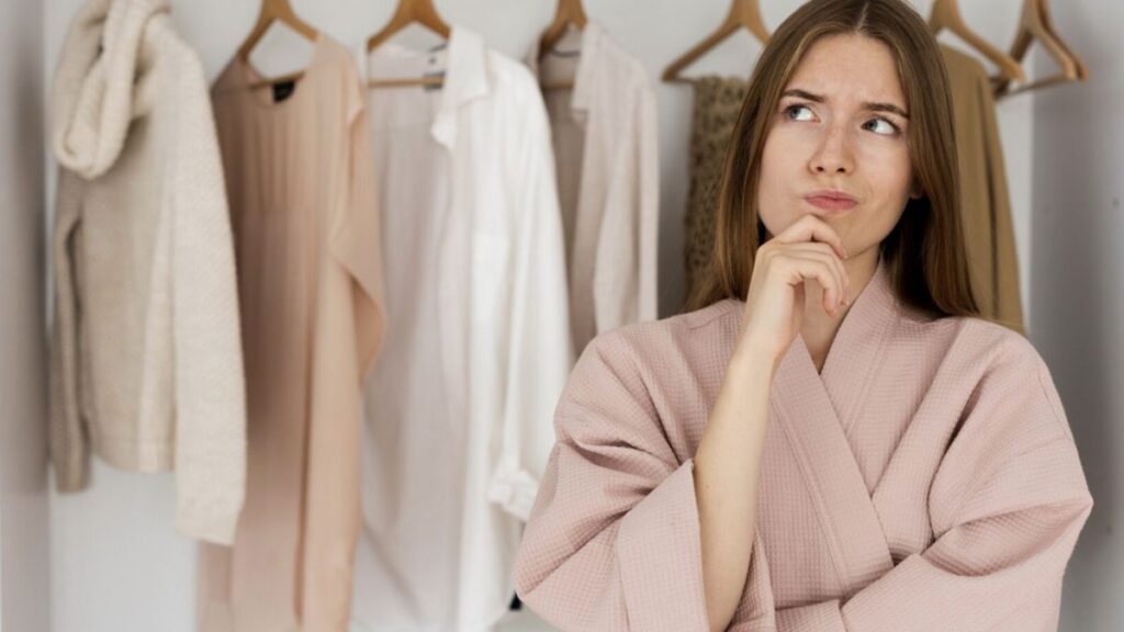 фото: дівчина обирає одяг – тренди та індивідуальність