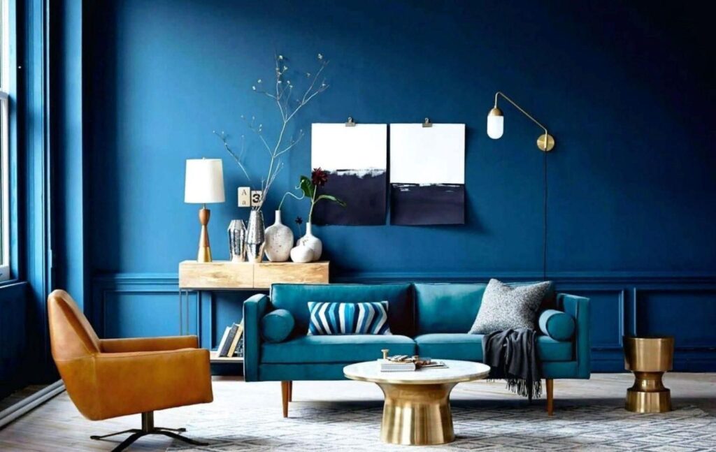 фото: кімната у синьому кольорі – колір в інтерʼєрі