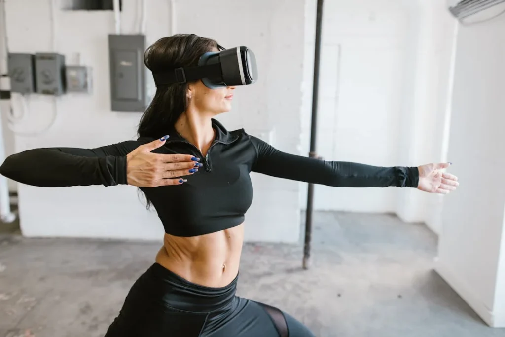 фото: дівчина під час VR-тренування