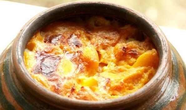 фото: запеченная тыква с яйцом в горшке - рецепты ужина