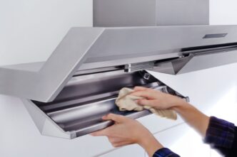 фото: миття витяжки на кухні – догляд за технікою
