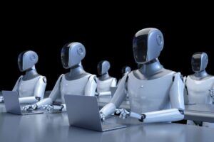 фото: роботи за ноутбуками – ризики штучного інтелекту