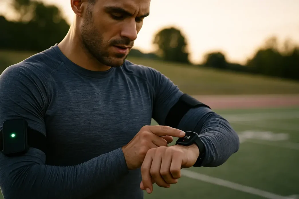 фото: чоловік біжить зі смартгодинником – Wearable-технології