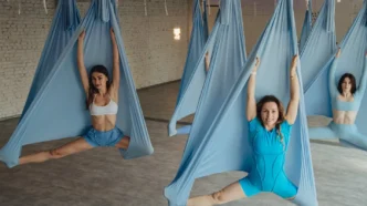 фото: заняття на гамаках – вправи на гамаках